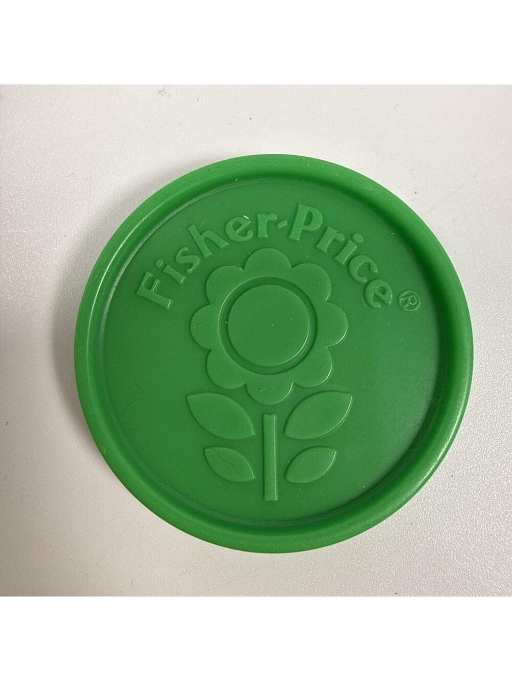 GREEN SHEEP Fisher Price Barnyard Bingo 1994 Replacement Piece Coin - Picture 2 of 2